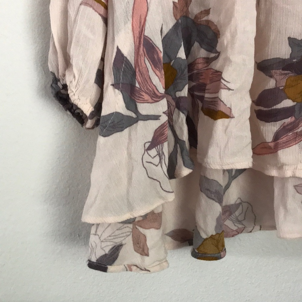 Free People Floral Tunic Blouse - Picture 3 of 4
